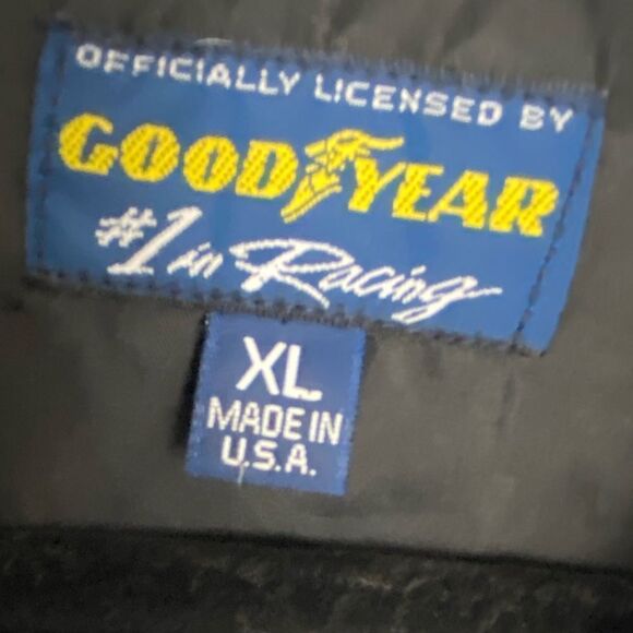 Y2K Licensed Goodyear NASCAR Racing Windbreaker Nylon Jacket Embroidered Logo XL - Picture 3 of 14